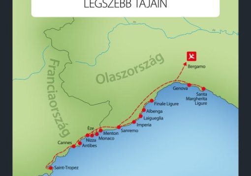 Olasz - Francia Riviéra Legszebb Tájain 8 Nap / 7 éj